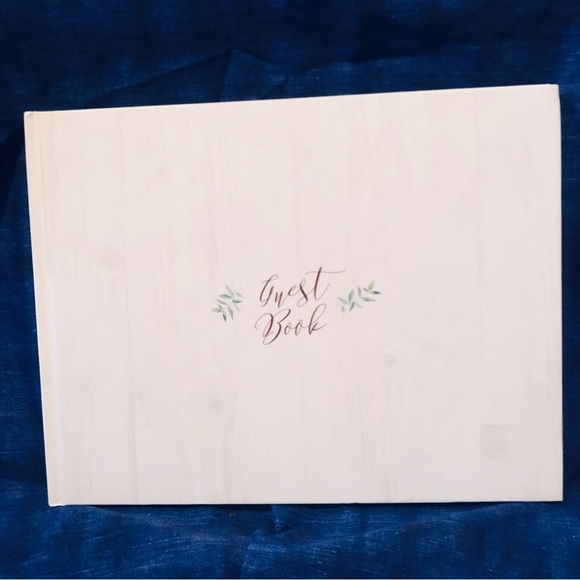 Elegant Guest Book with Leaf Design - Picture 1 of 8